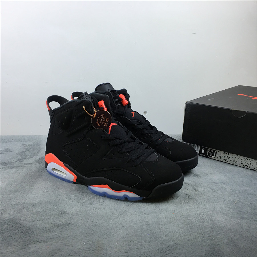 Air Jordan 6 PM Black Infrared Red Shoes